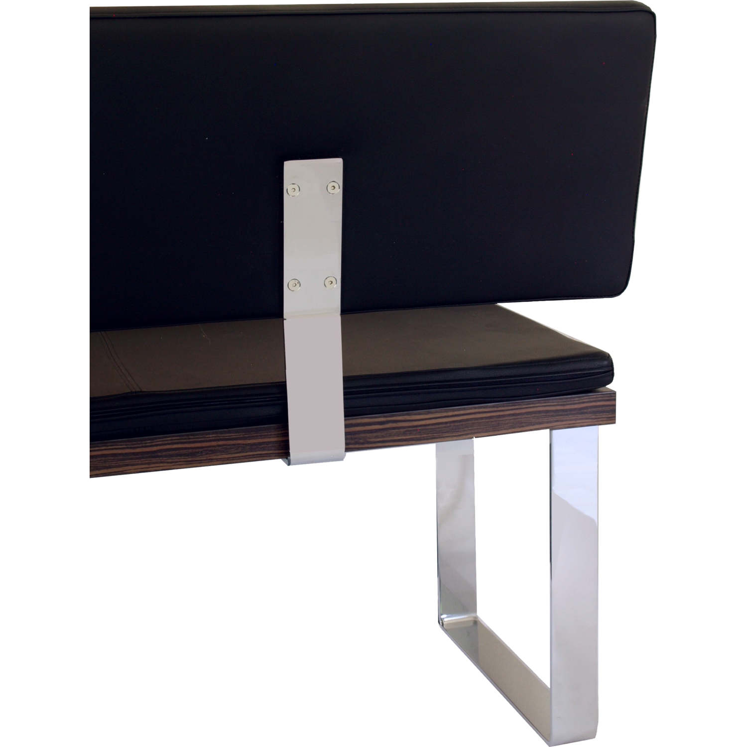 U-poot rugleuning voor bank 60x8x325mm rvs