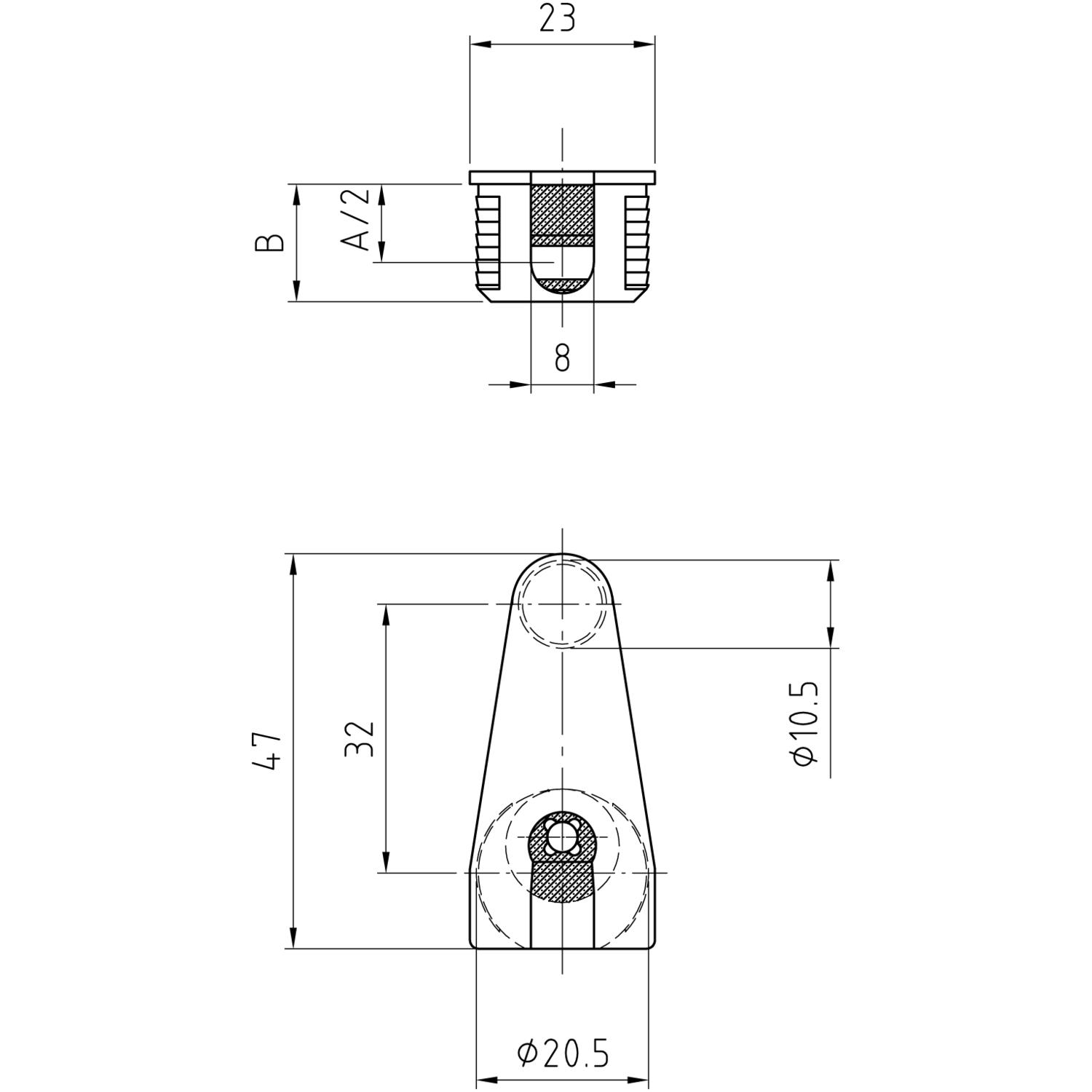 Kastverbinding AZ20 zamak 12.5mm vernikkeld