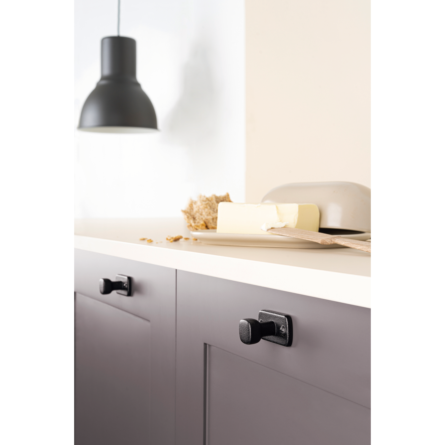 Knop FIRM BA64 L45.8 zamak zwart textuur