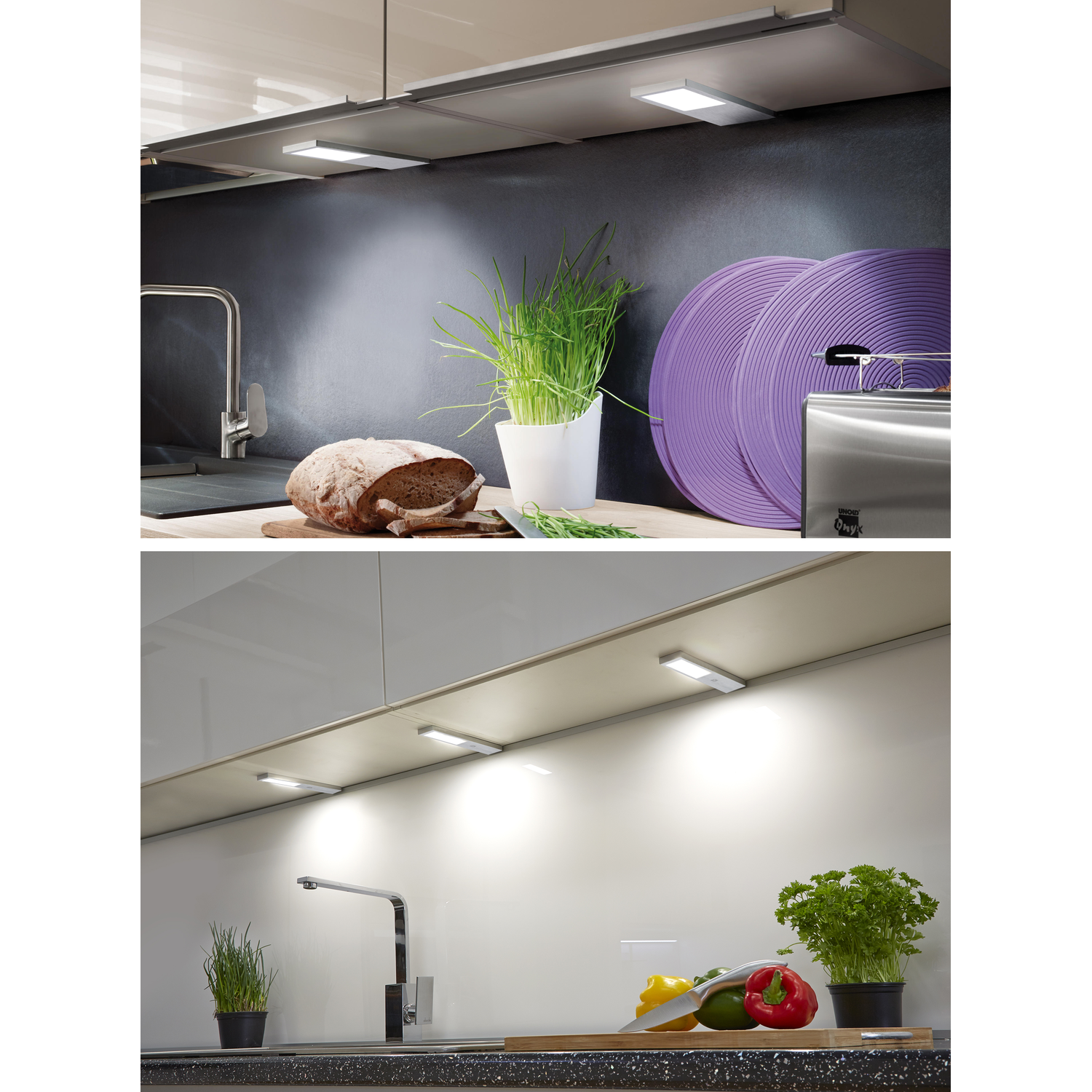 Streto Led zwart set 4x4w 4000K-12V + convertermet met schakelaar
