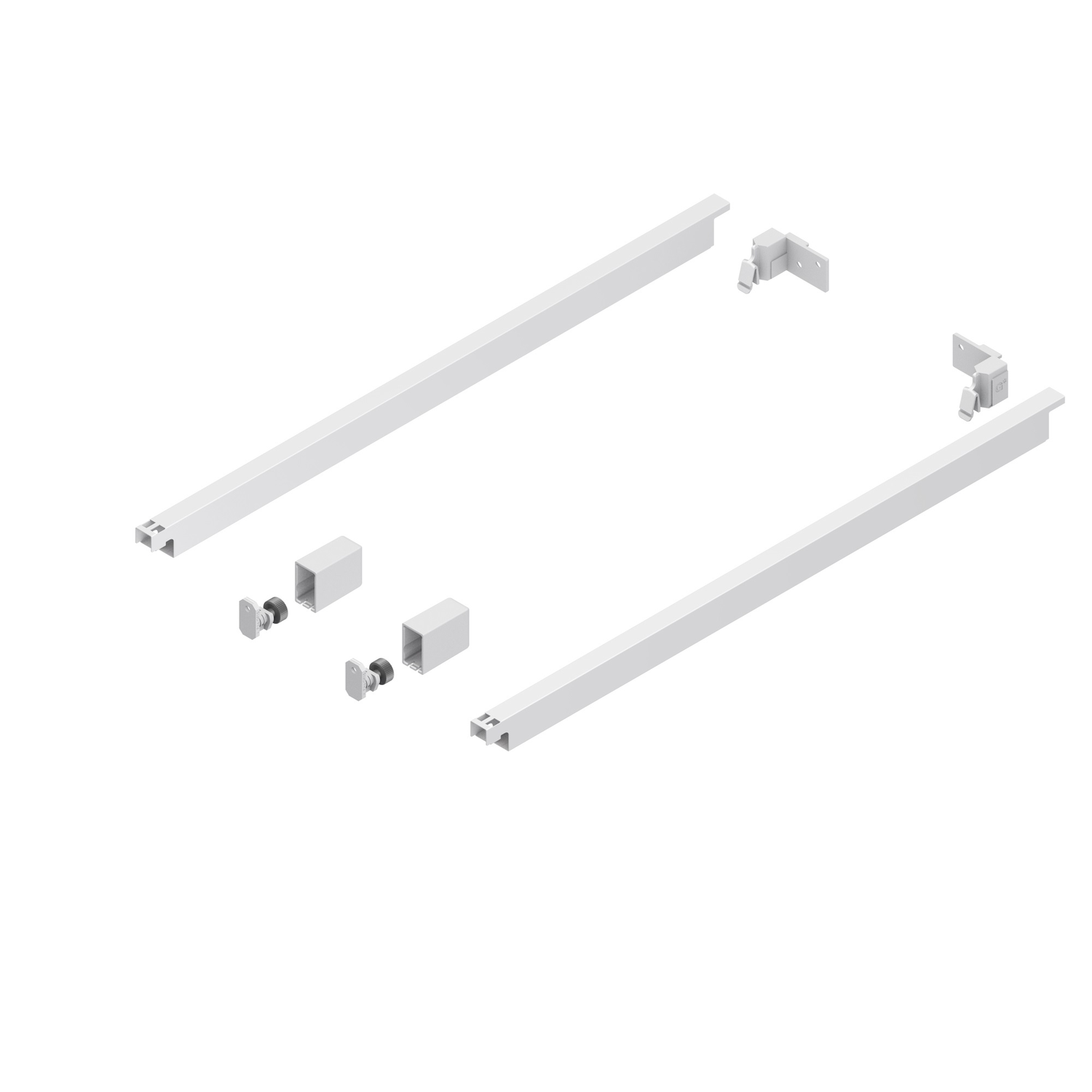 Nova Pro Scala rechthoekige reling wit setverpakk. nl270