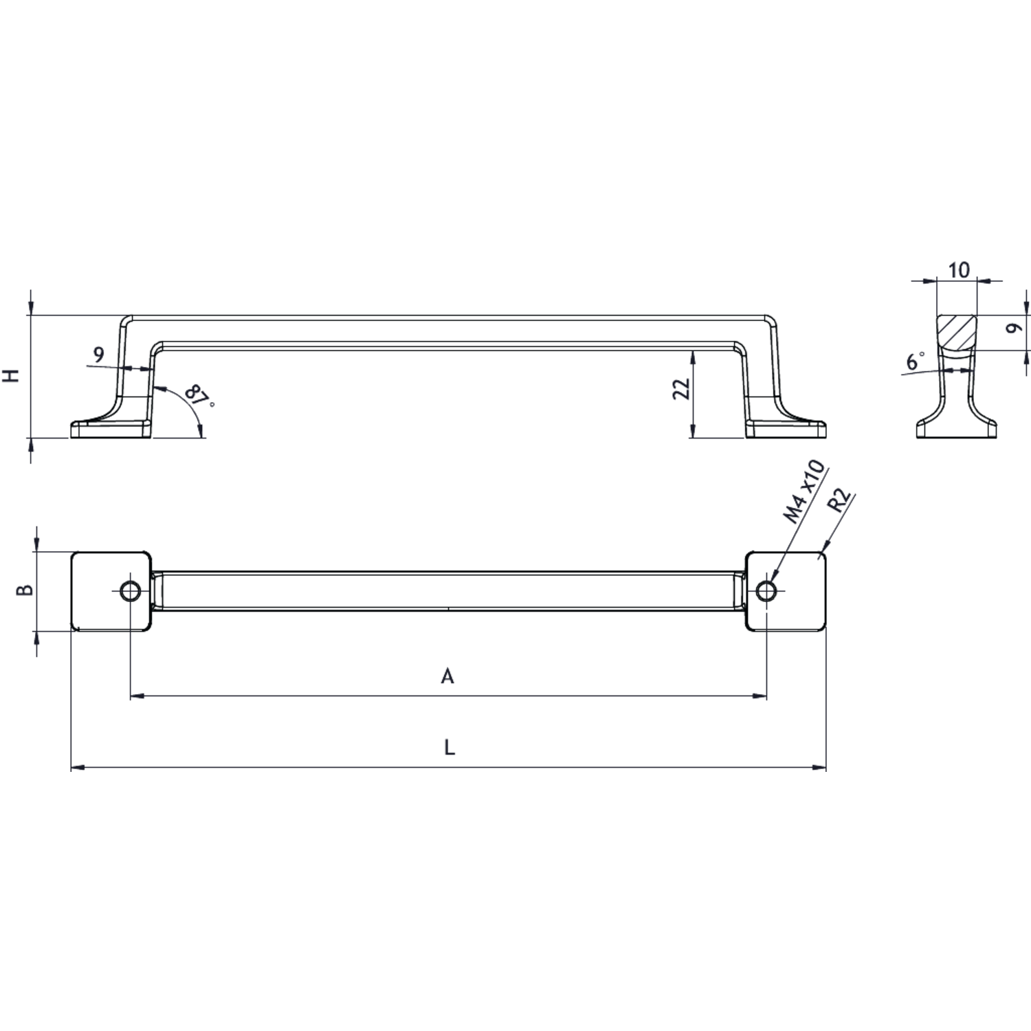 Greep heritage ba160 l190 zamak nikkel