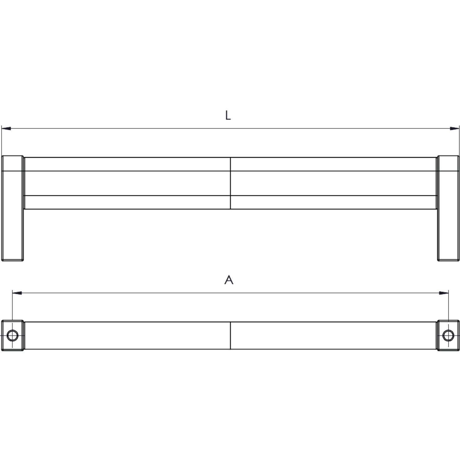 Greep CROSSING BA320 L328 eik + zamak zwart