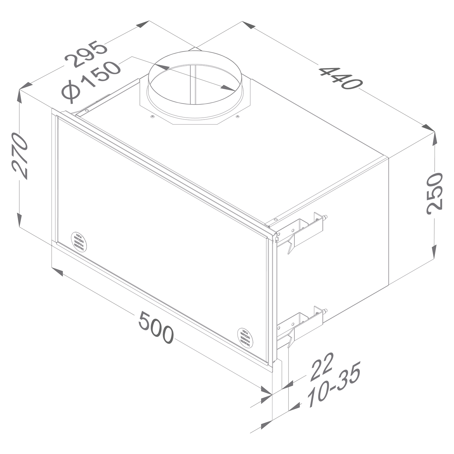 Novy recirculatiebox monoblockfilter wit 270x500