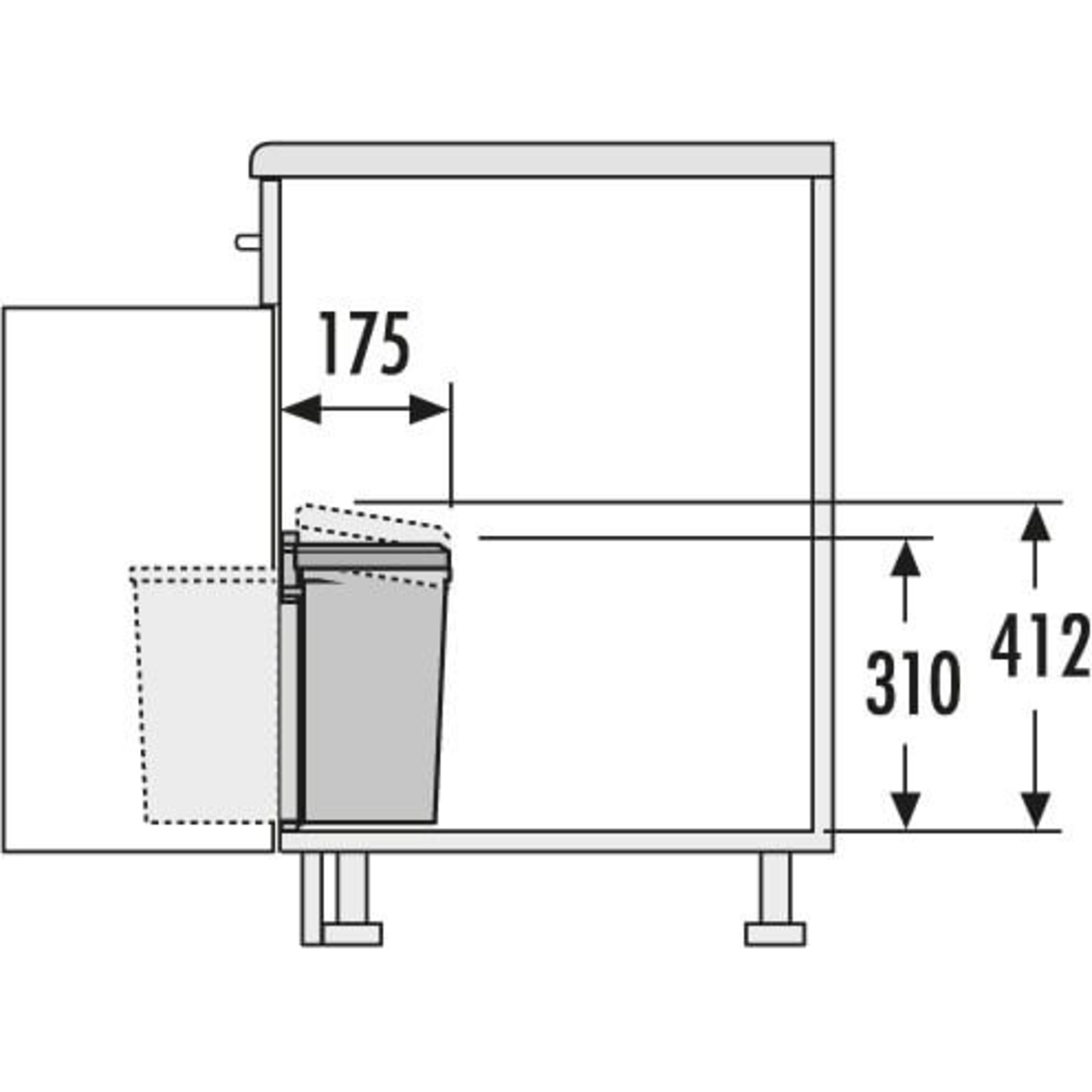Hailo pico afvalemmer wit 5l