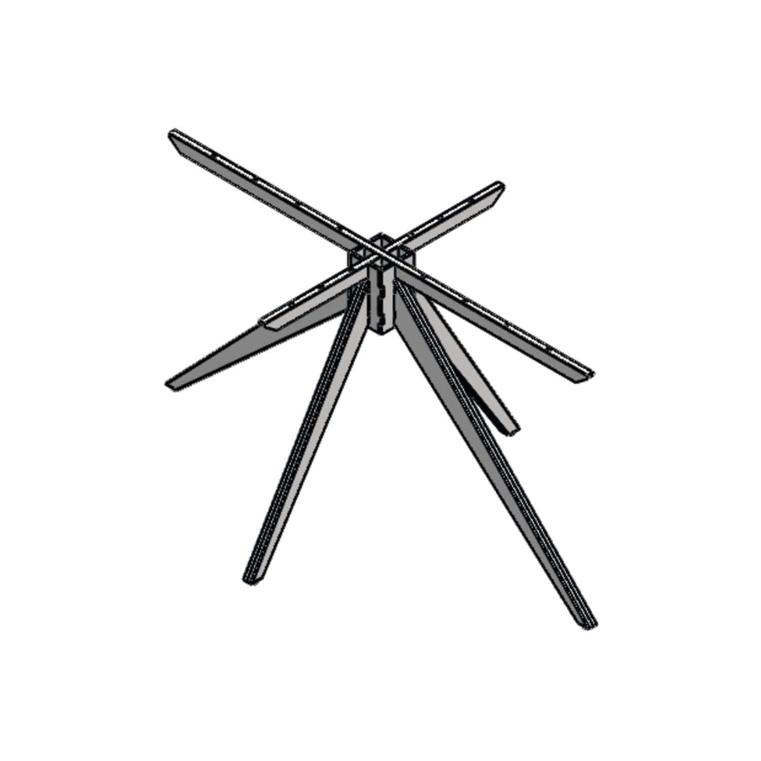 Tafelonderstel spider l 72x90x140 mat zwart