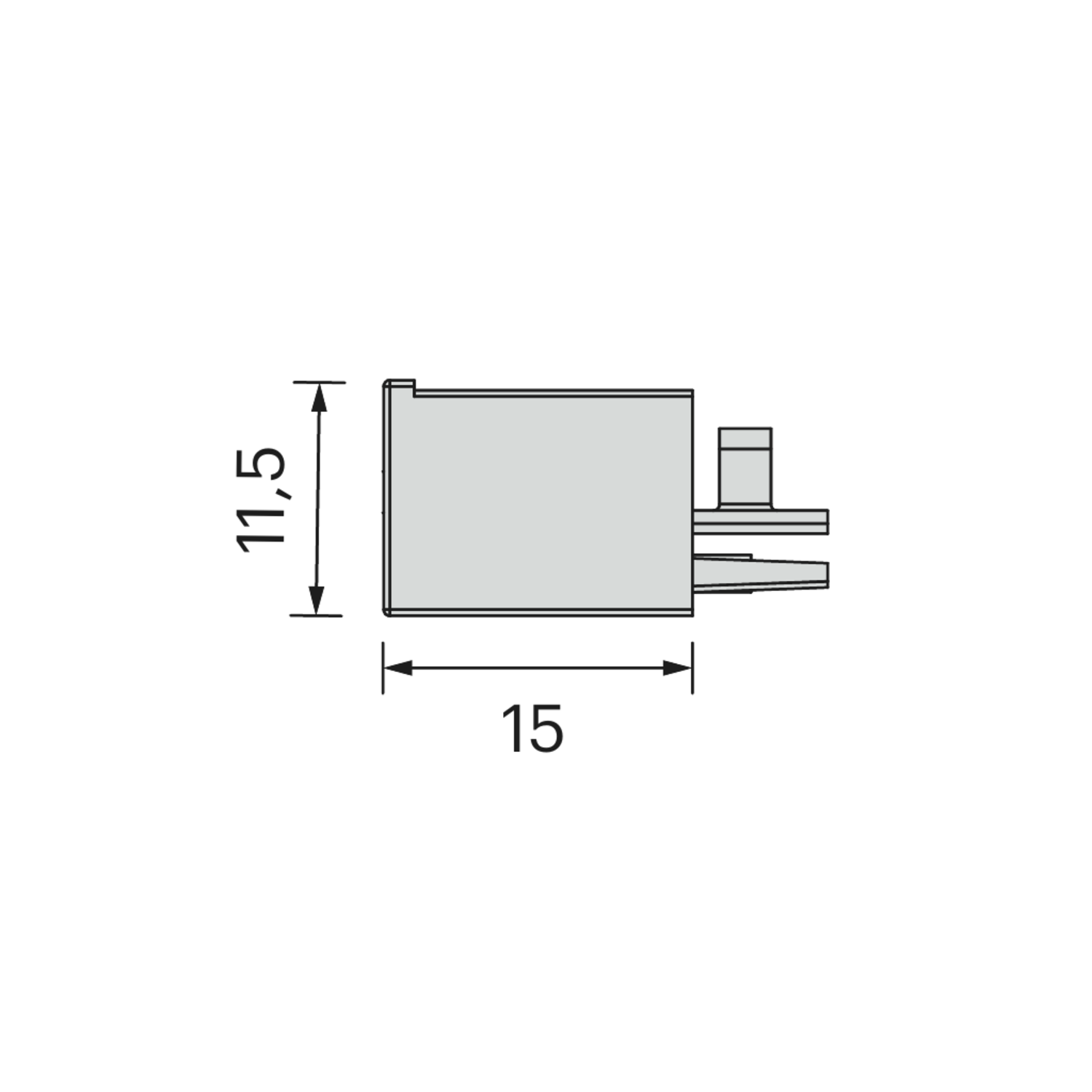 Eindkap Led profiel mec1 grijs