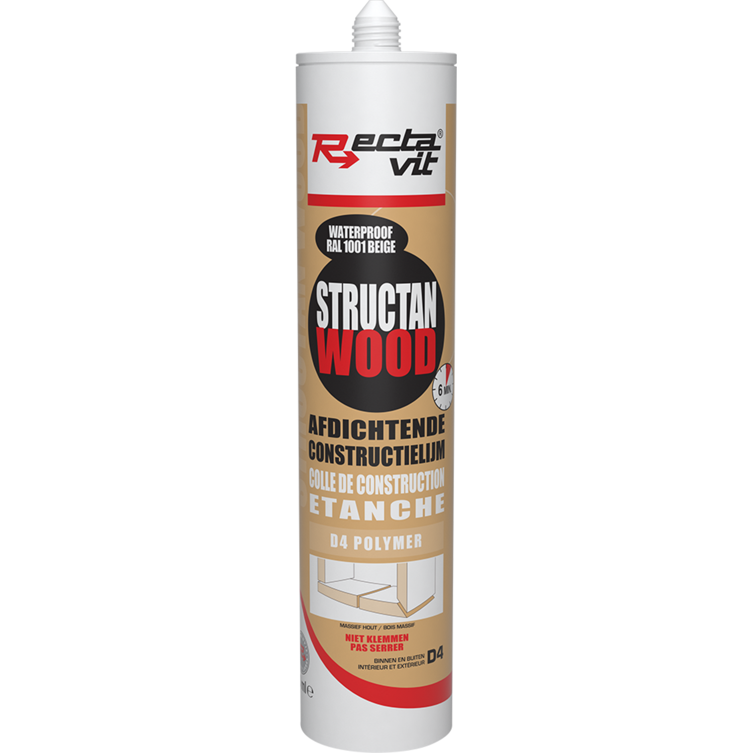 Rectavit structan wood beige ral1001 d4 290ml