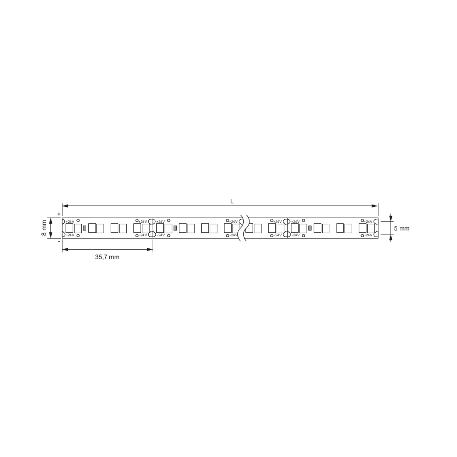 Ledstrip Emotion 50m 2700-6500K 24V 9.8W/m IP20