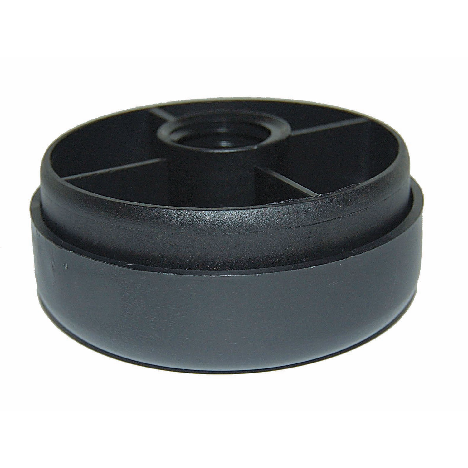 Meubelvoet tweedelig zwart d:80mm h:20mm