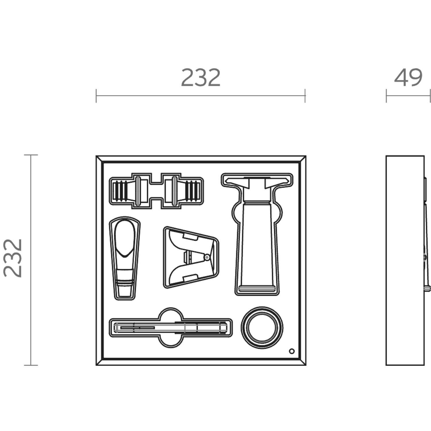 Fit wijn set zwart (B)