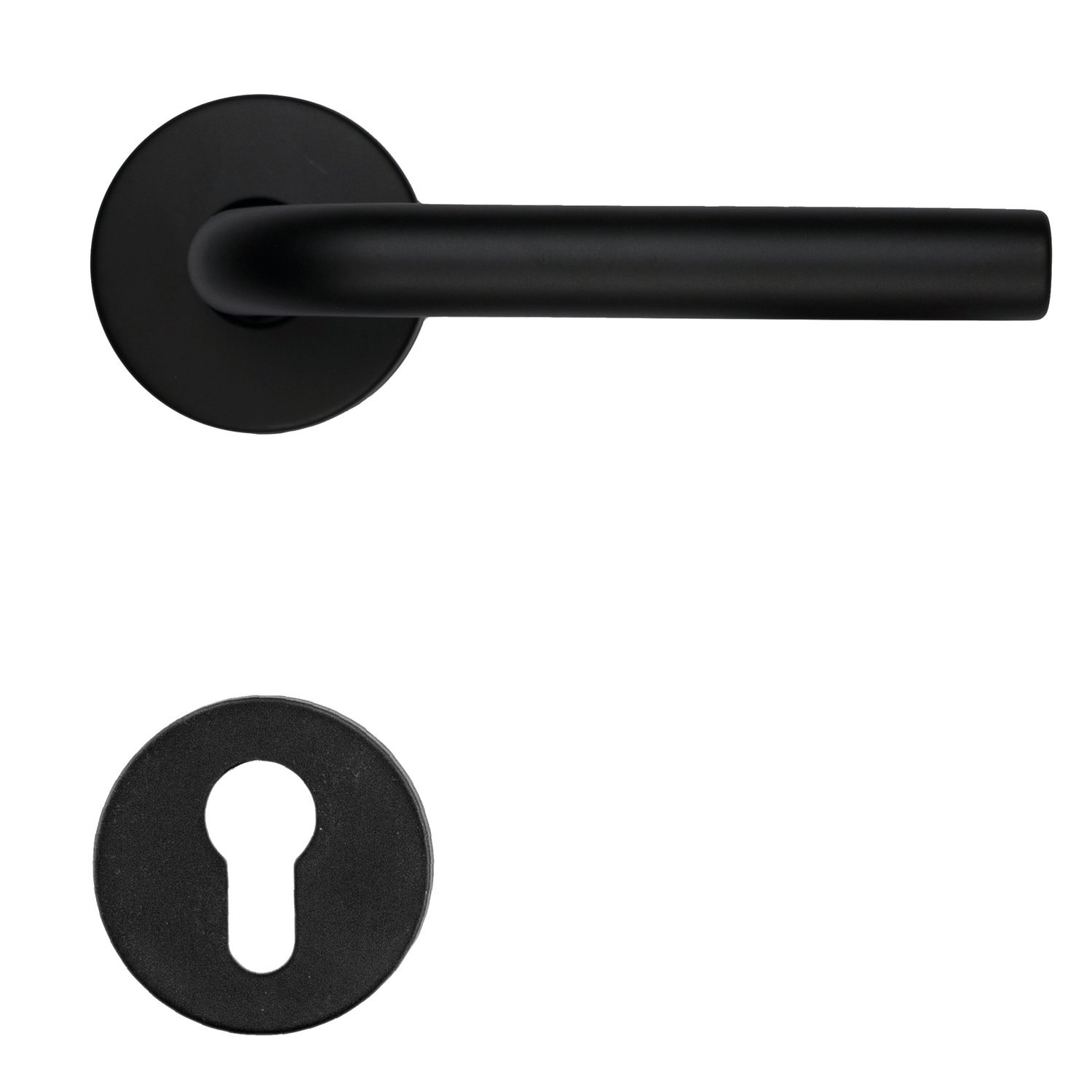 Deurkruk Pro l shape 16mm zwart r+e cyl