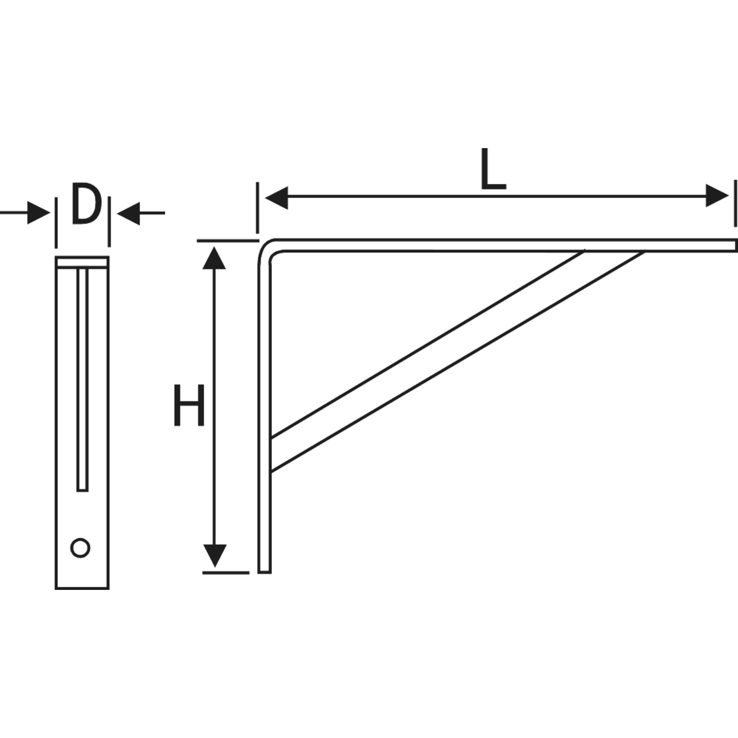 Plooiconsool 0409-400mm wit