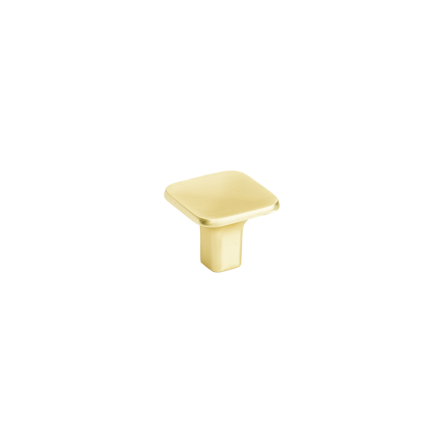 Knop scoop zamak goud geborsteld L 32mm