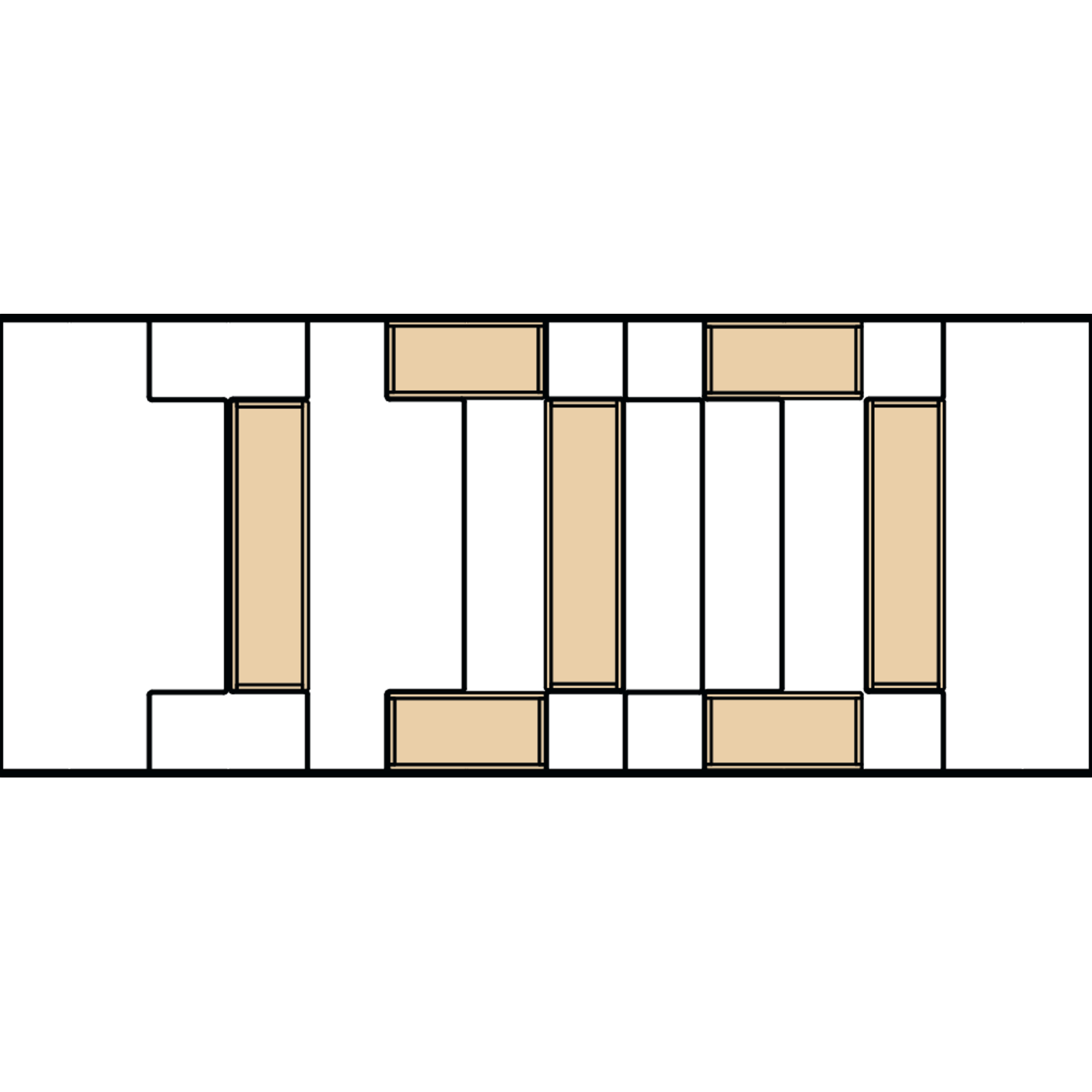 Os ladeindeling k 120 cm h 5,1 cm leigrijs