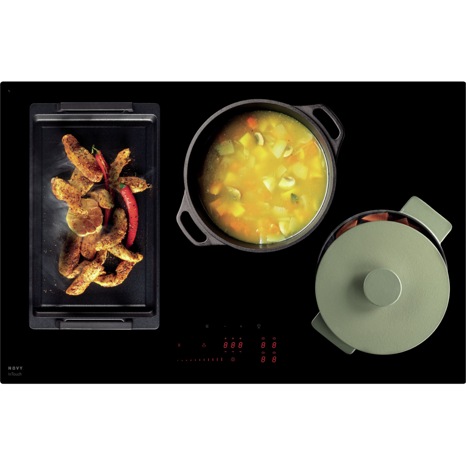 Novy inductie Power 80 cm 4 zones intouch