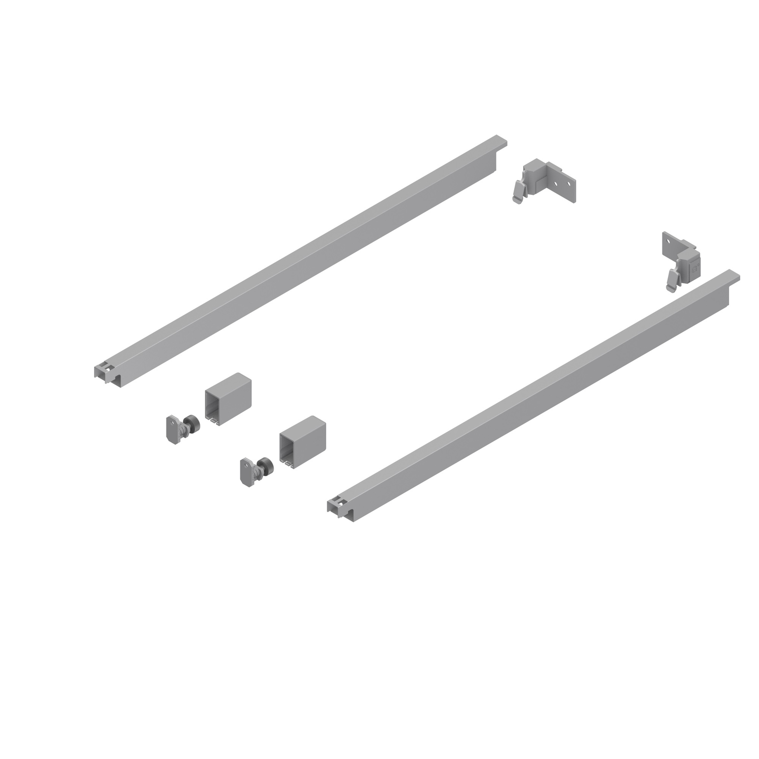 Nova Pro Scala rechthoekige reling zilver setverpak. nl300