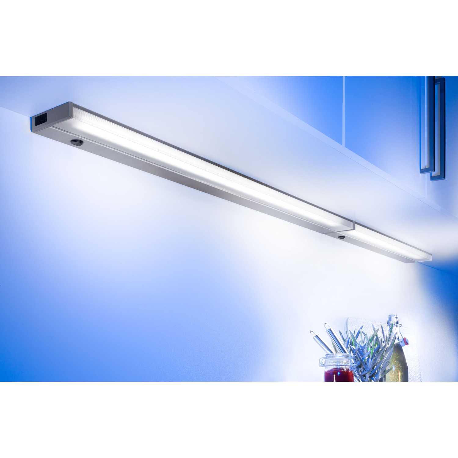 Led-verlichting h.25mm + plexi kap 552mm/9W/240vrv RVS 4000K - 850 lumen
