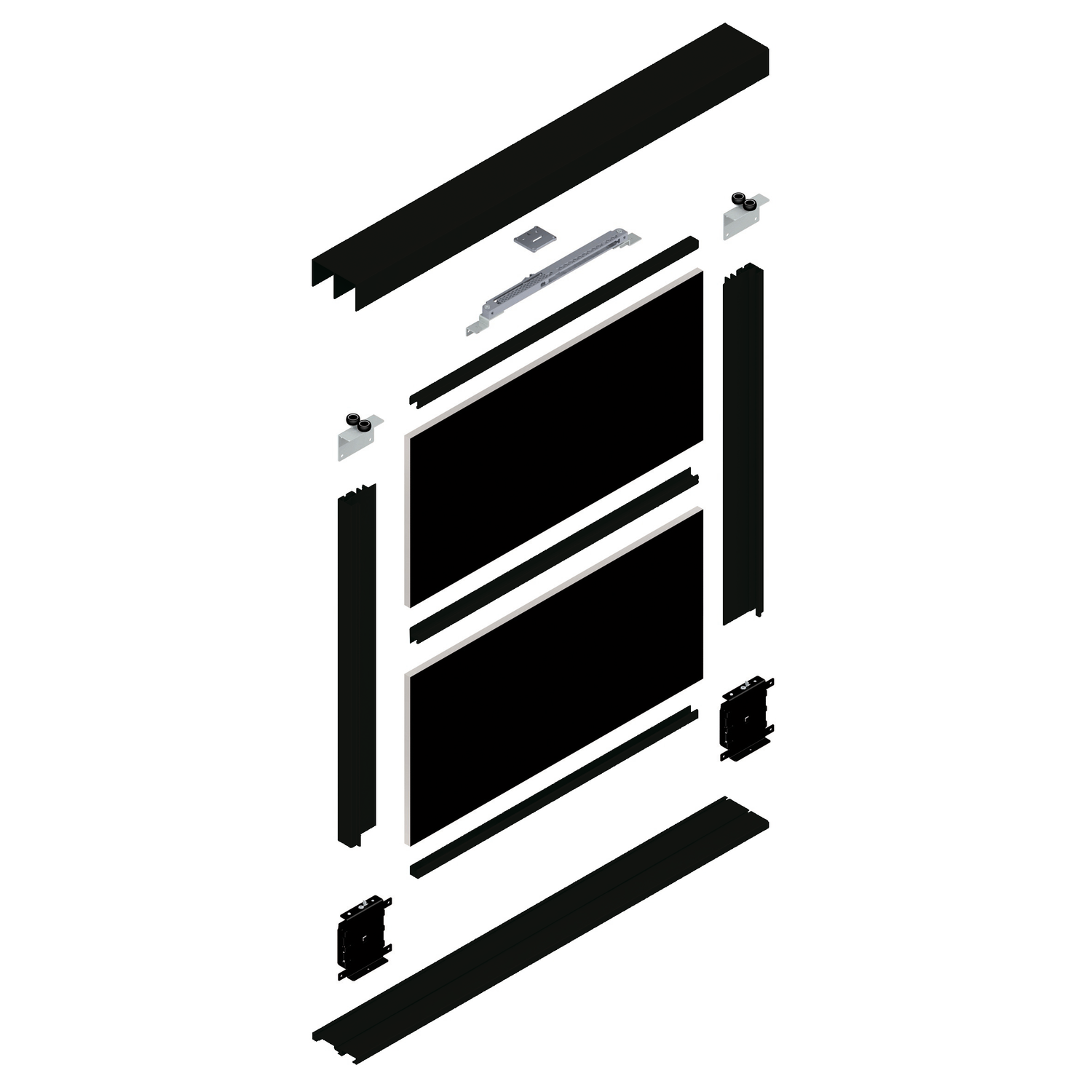 Horizontaal H-profiel PRH10V 4m alu zwart