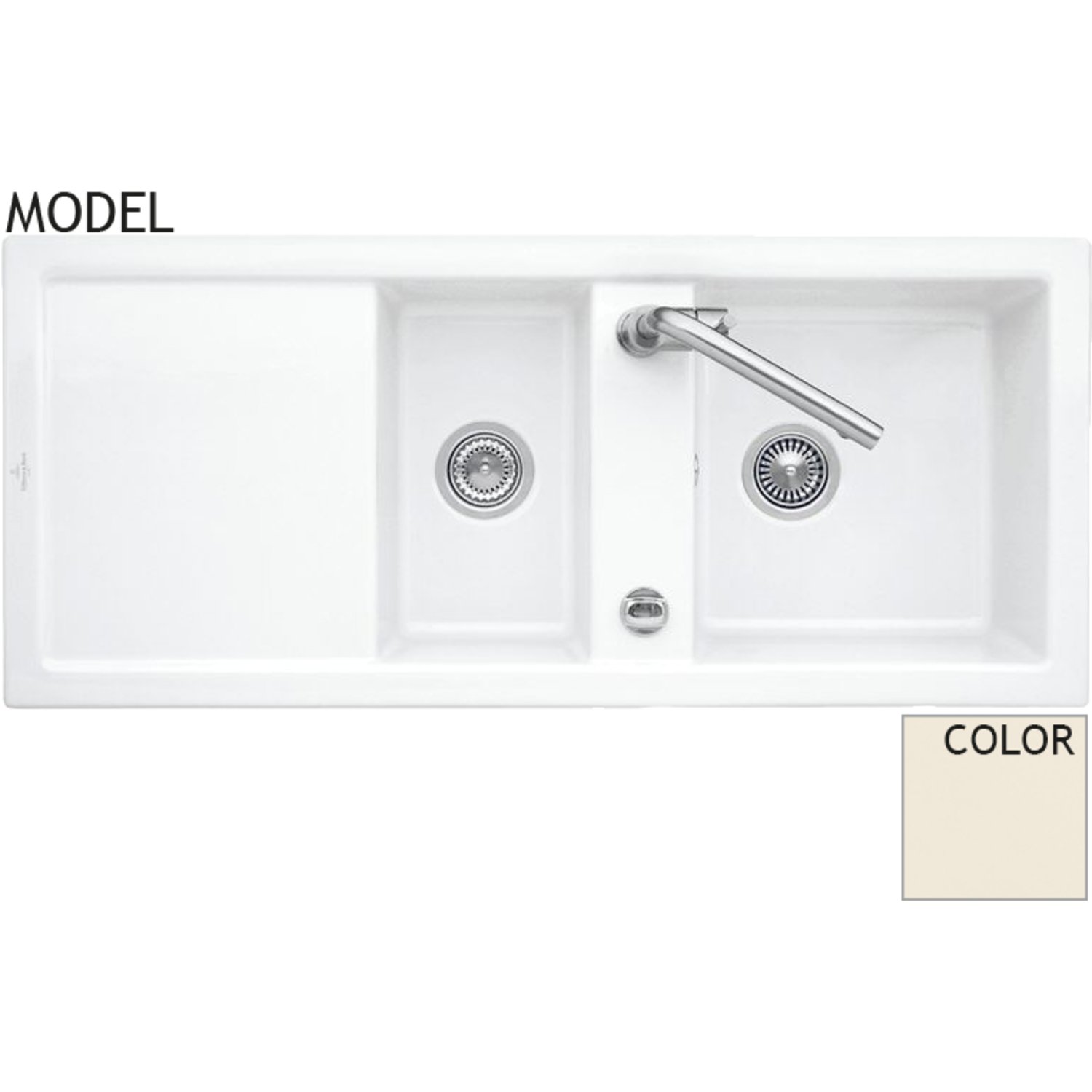 V&B 6726.01.kr subway 80 creme glanzend
