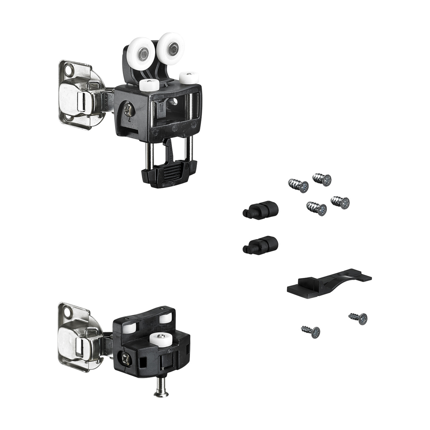 WingLine L, Loopdeelset met geleiding onderaan, met automatische sluiting, 12 kg, zwart, links