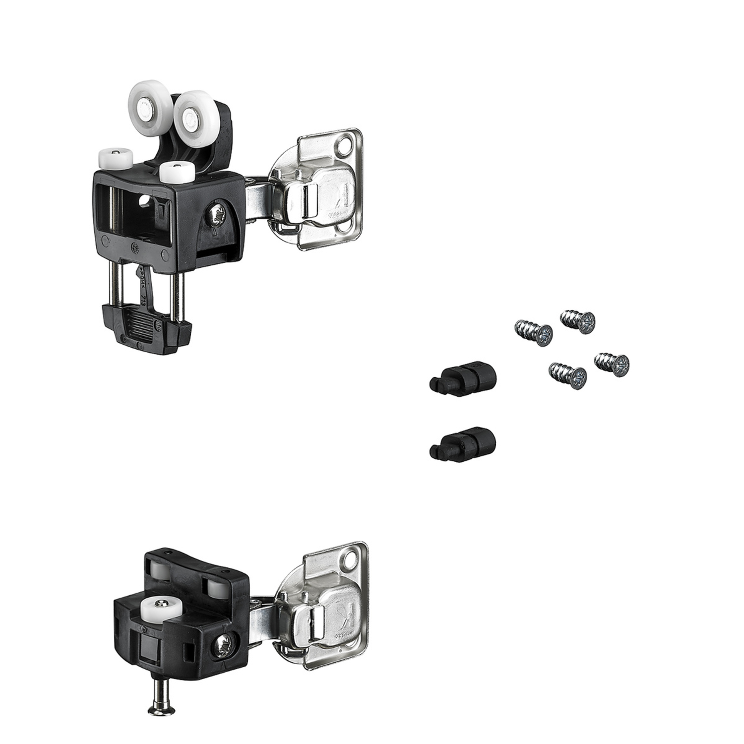 WingLine L, Loopdeelset met geleiding onderaan, veerloos, 12 kg, zwart, rechts