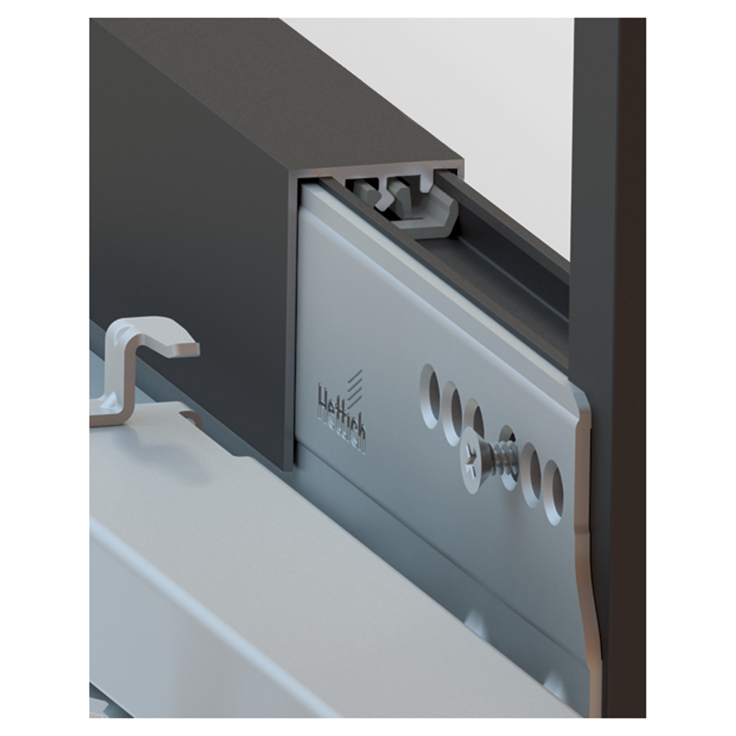 Cadro U-profiel AvanTech YOU / Actro YOU / Actro 5D, 3000 mm, mat zwart