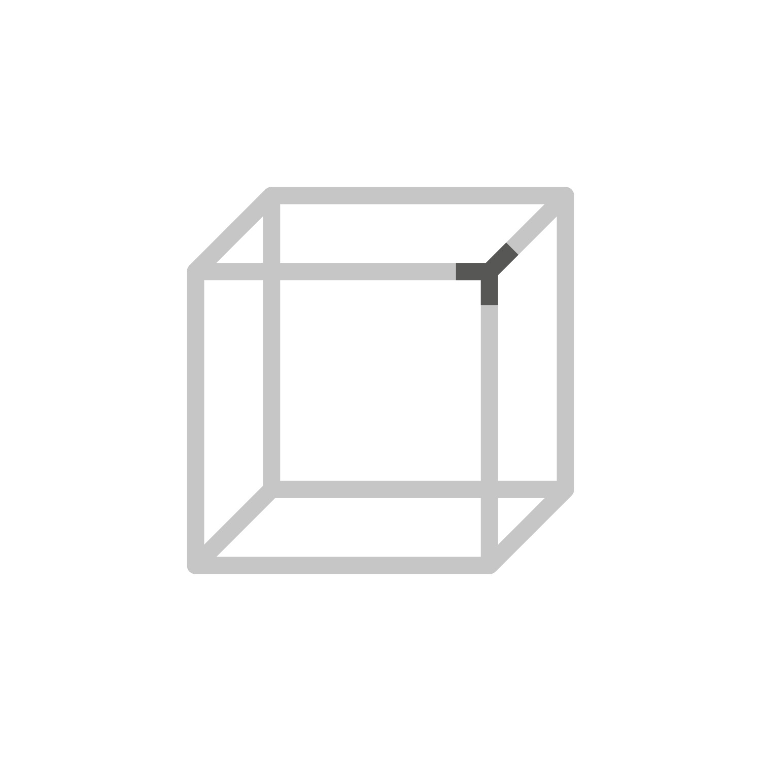 Cadro 3-voudig 3D-verbindingshoek mat zwart