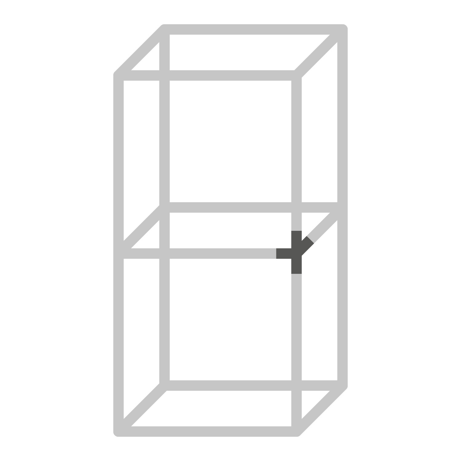 Cadro 4-voudig verbindingshoek mat zwart