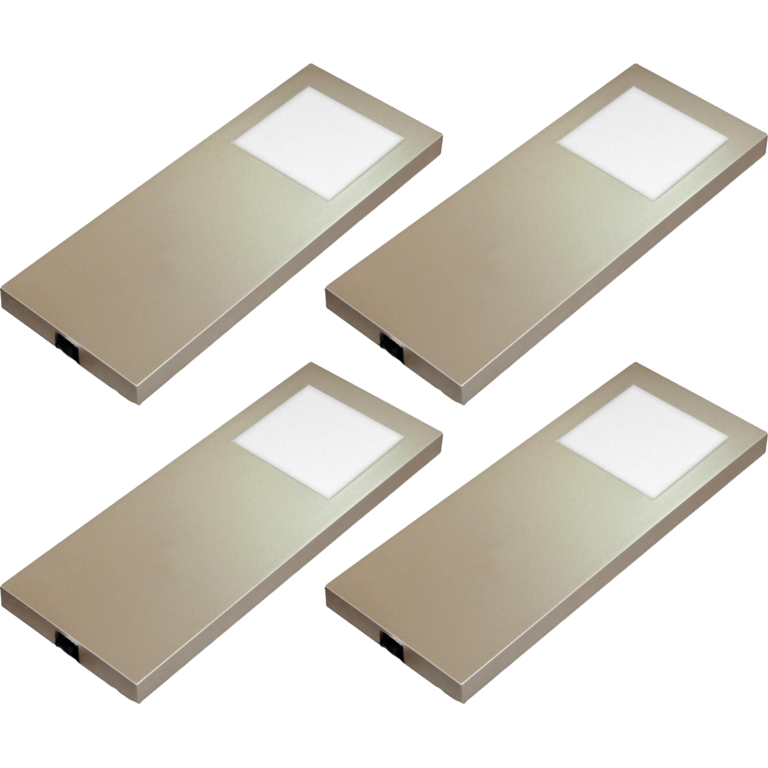 Hera set 4 x Slim-pad F led 5W 24V 3000K RVS-look+ transfo led 30