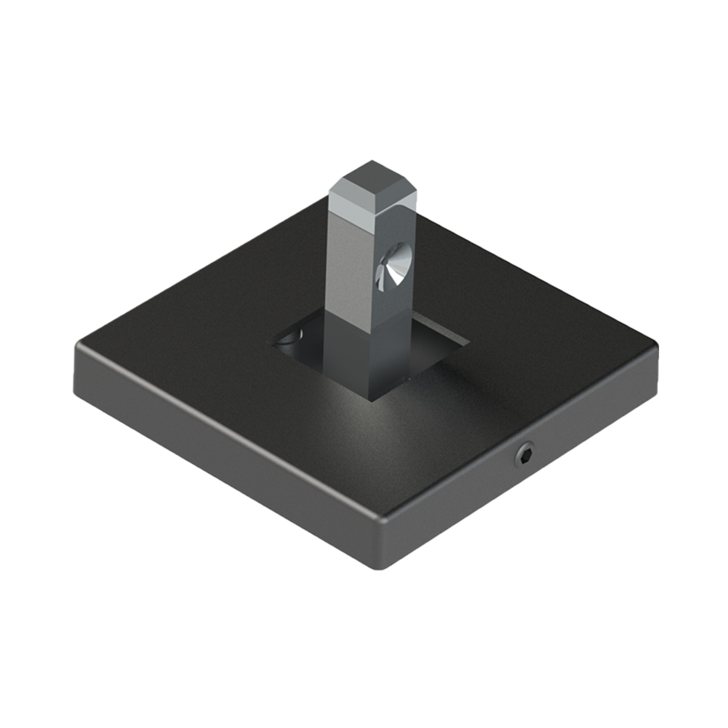 Cadro Wand-/bodembevestiging 55 x 55 mm mat zwart