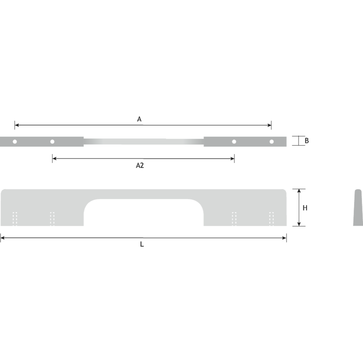 Greep caravelle 160/224 zwart