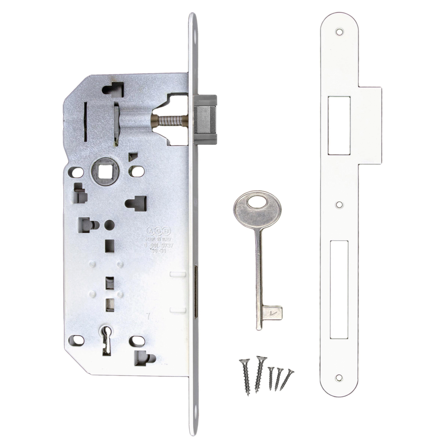 Slot AGB wit 90mm +tegenplaat Small recht