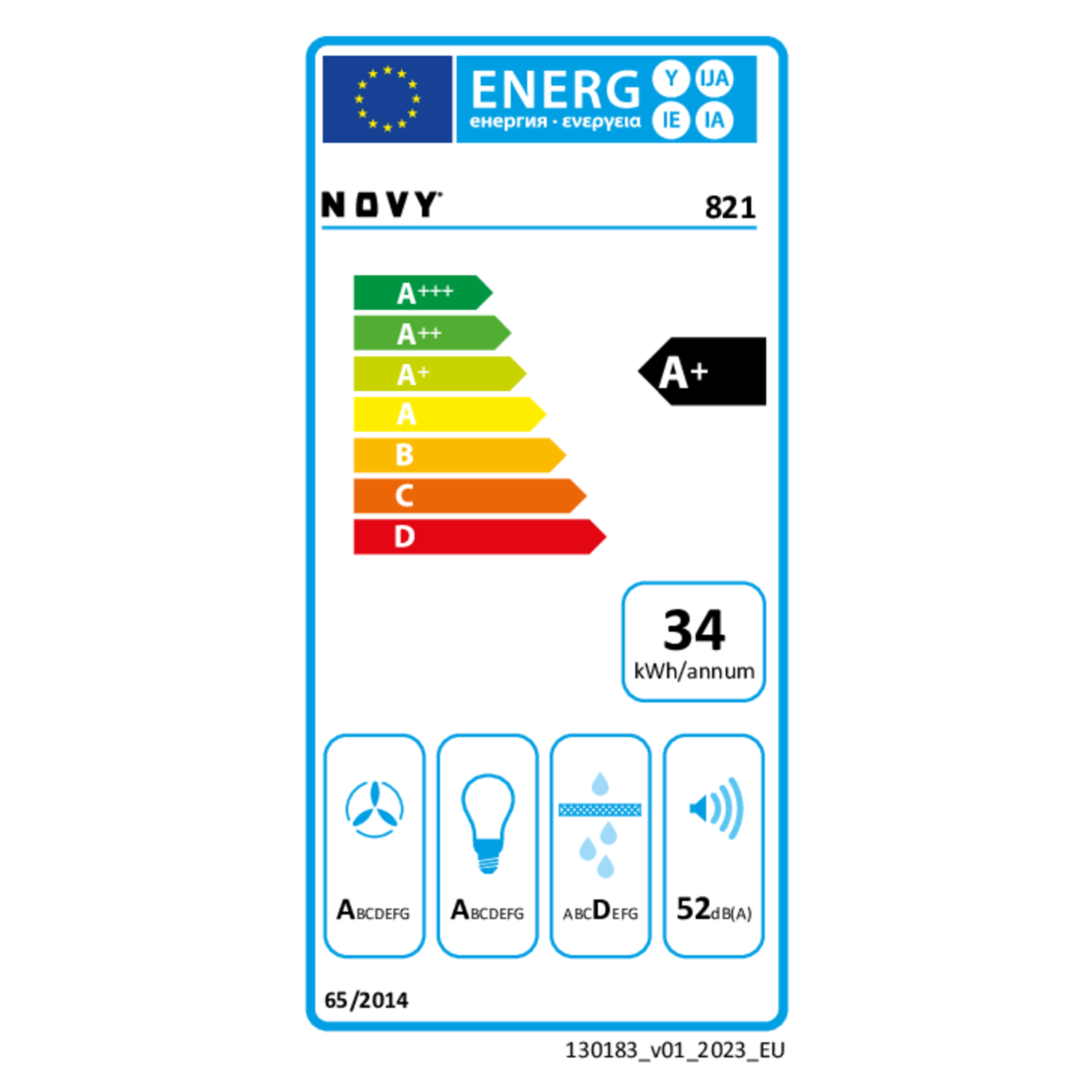 Novy Mini Pureline 90 cm wit afzonderlijke motor 84 cm
