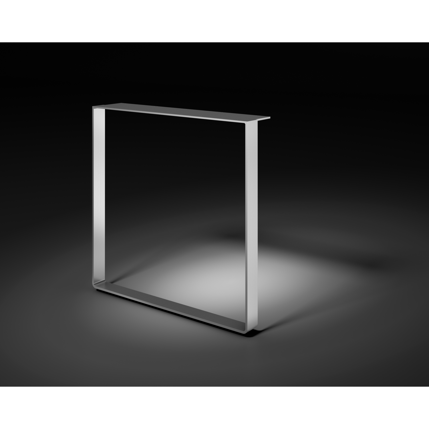 U-poot aanbouwtafel chr. h=690mm/b=700m