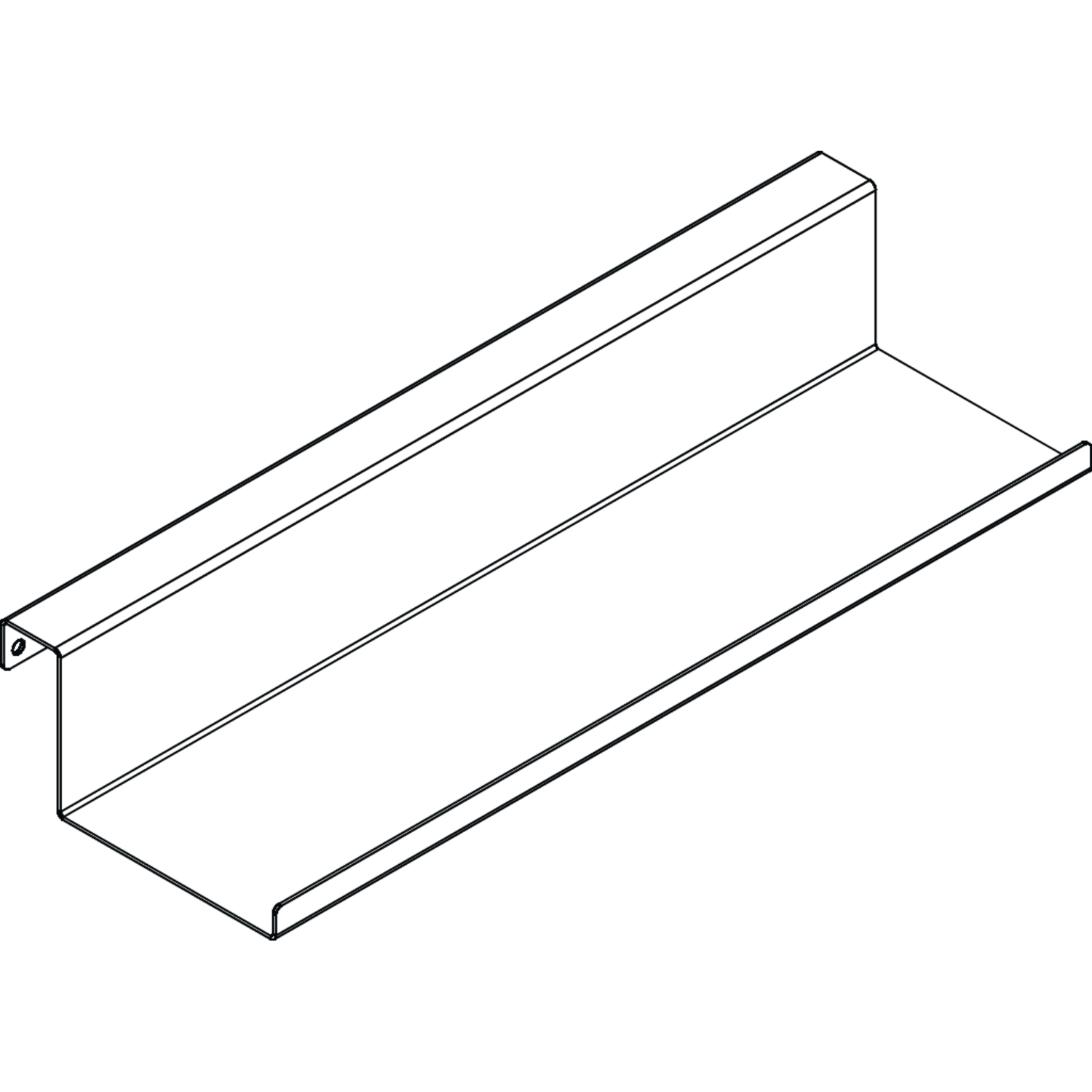 One Niche hangelement lang 280mm zwart mat