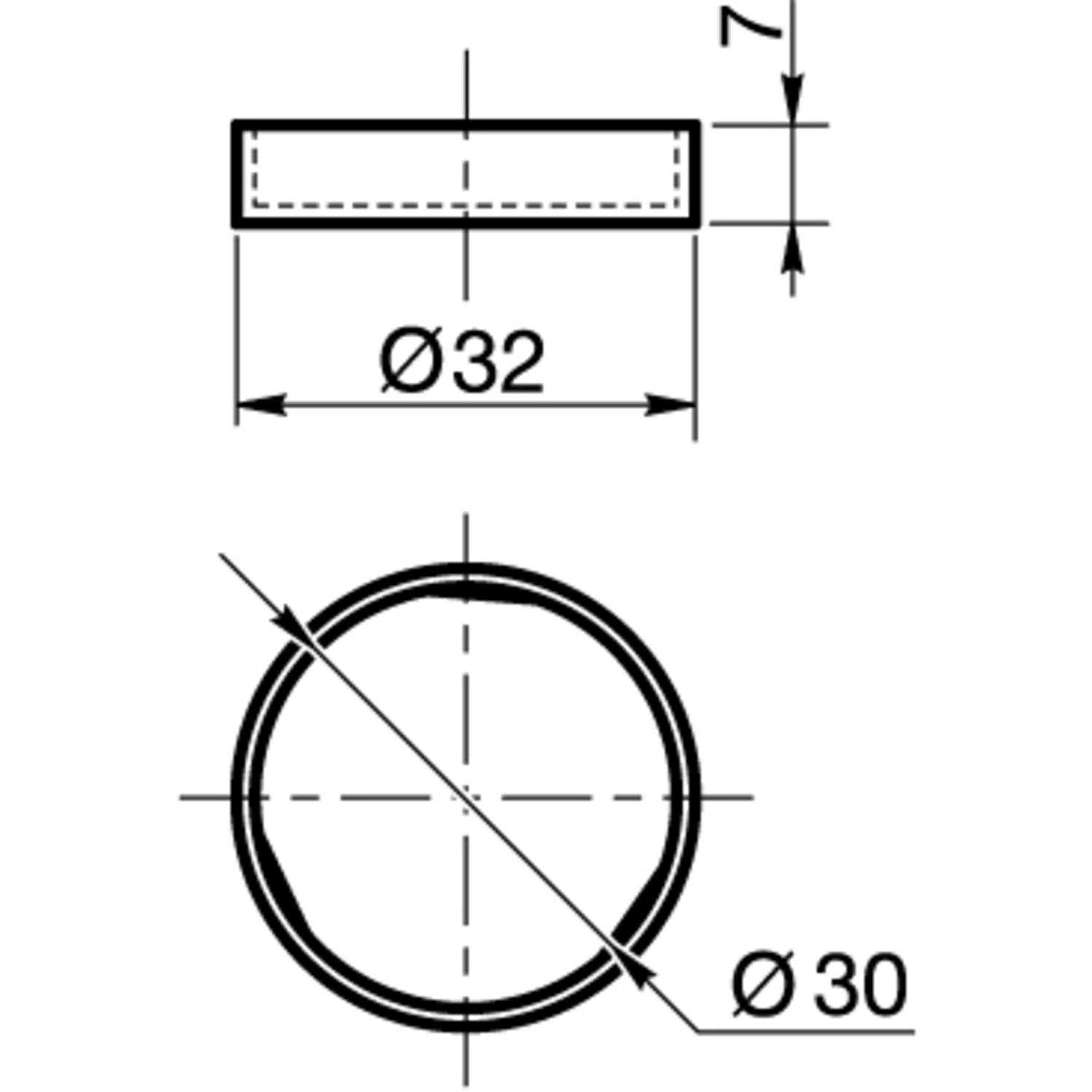 Afdekkap plintverst.30mm wit 637.02