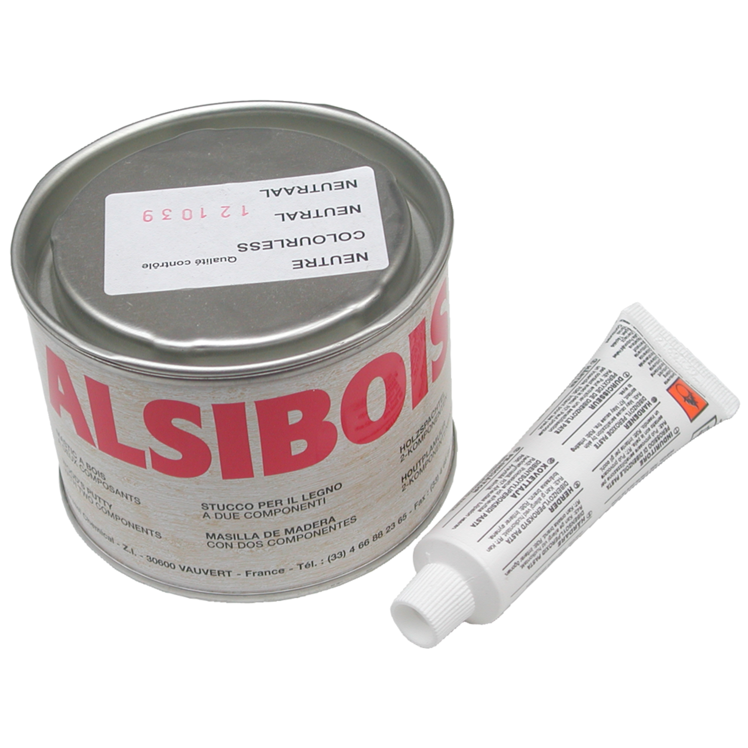 Houtplamuur alsibois 0,4l lichtrood-exot