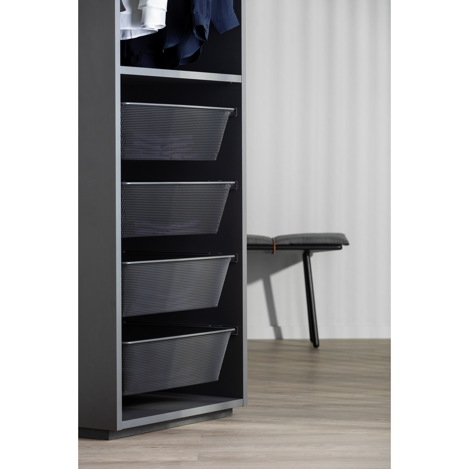 Tf-line mand uittrekbaar h.160 k.500 antraciet