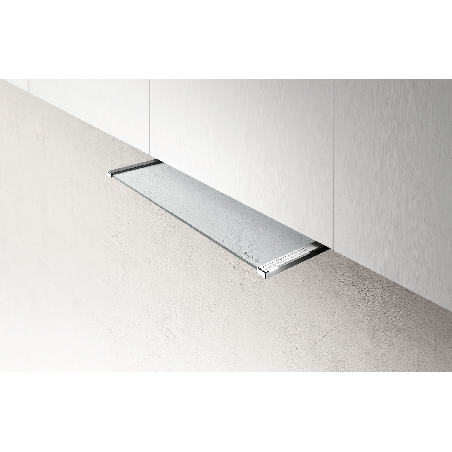 Glass out inbouw afvoer rvs + glas 90 cm