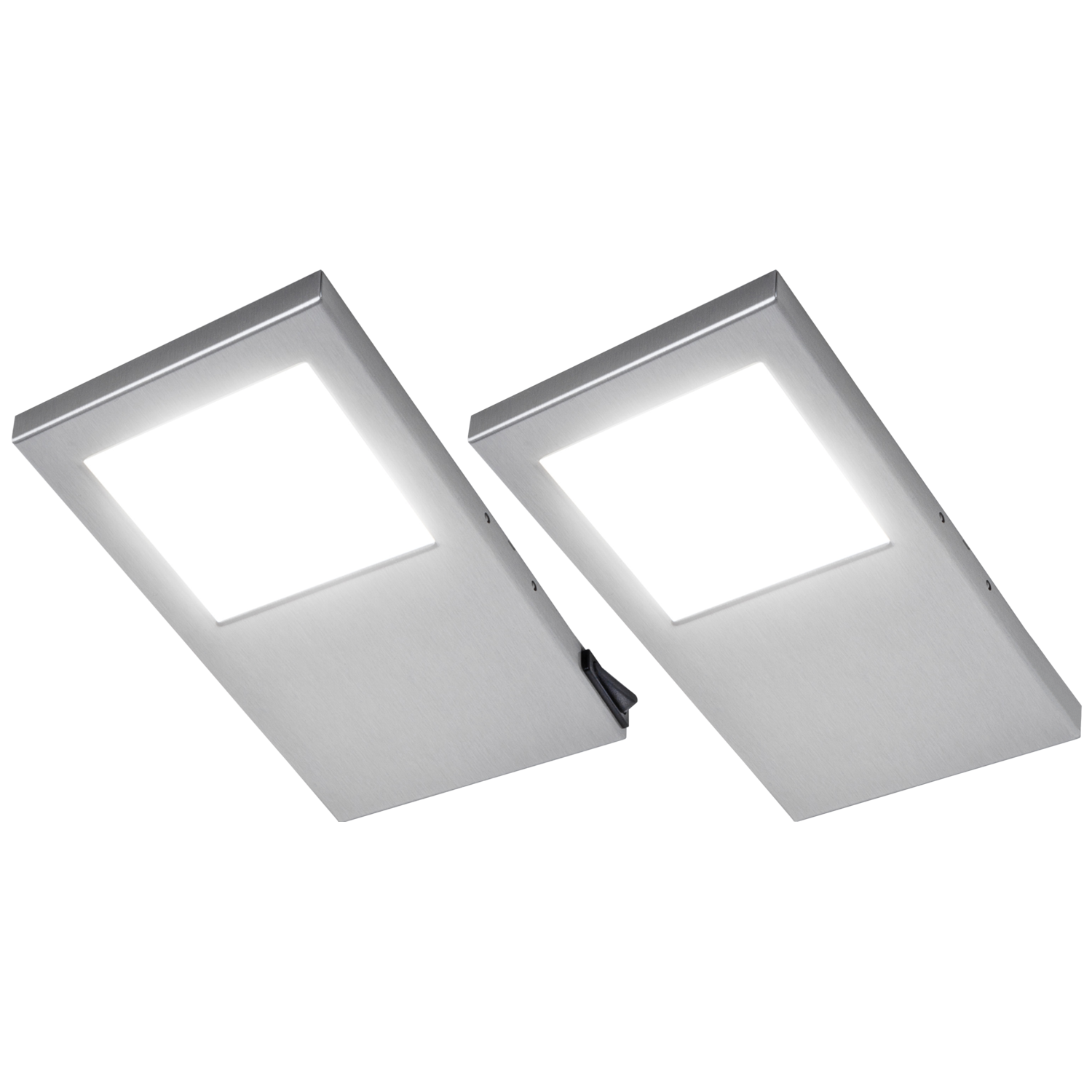 Tadeo XL led-Set 2 x 5.4w 12V 4000K RVS+schakelaar