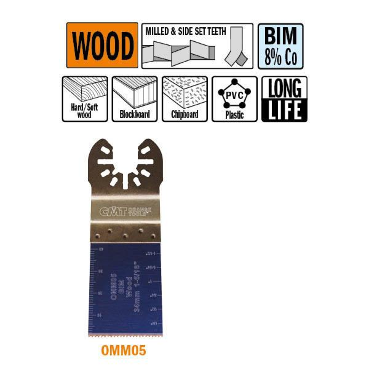 34mm ext.lange standtijd duikzaagje hout bim 8% co -5st-i=40/h=34/z=18