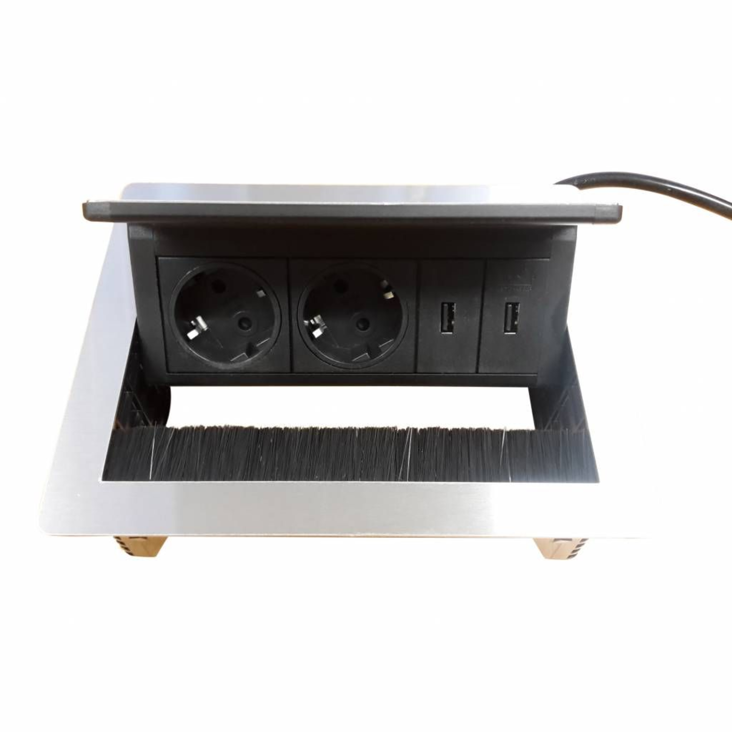 Evoline flip top push usb small usb b-f 2 stopcontacten + 2 usb