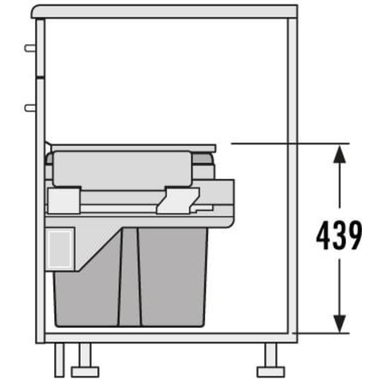 Hailo eurocargo-S 60cm 1 x 30l+2 x 13l