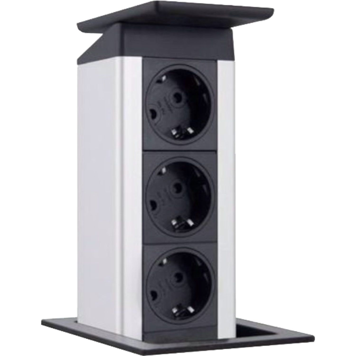 Evoline port push cuisine rvs b-f3 stopcontacten 3 stopcontacten