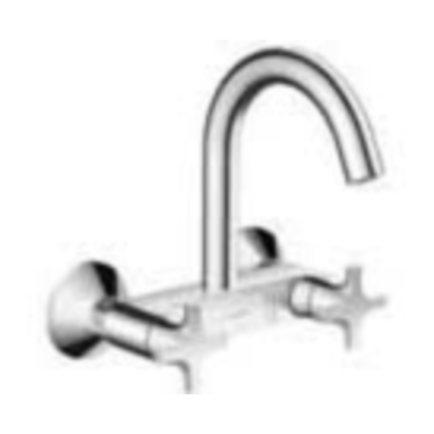 Hansgrohe Logis 2greeps keuken wand mngkr uitloop bov chr