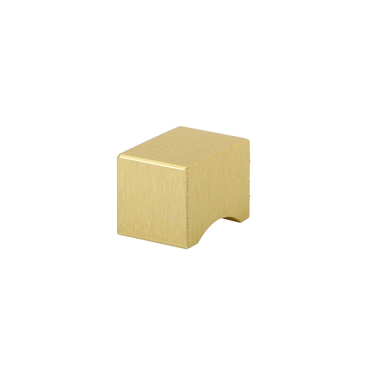 Knop vierkant 19x19 h26 alu geborsteld goud