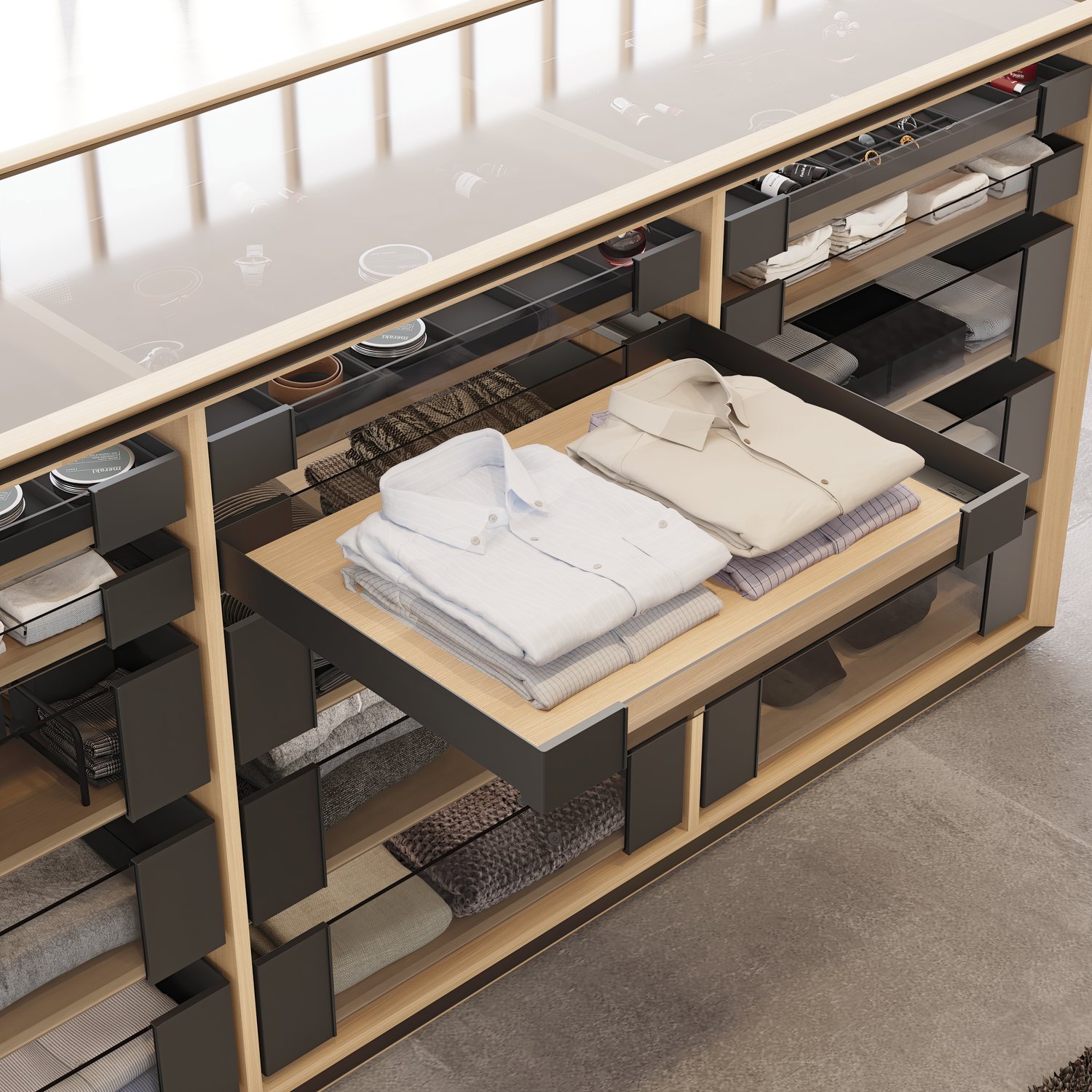 Chic line ladeset antraciet h.75 d.492mm