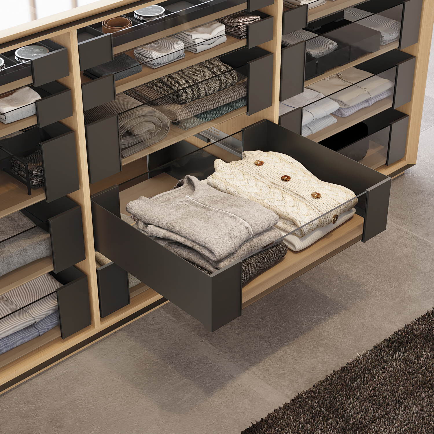 Chic line ladeset antraciet h.175 d.322mm