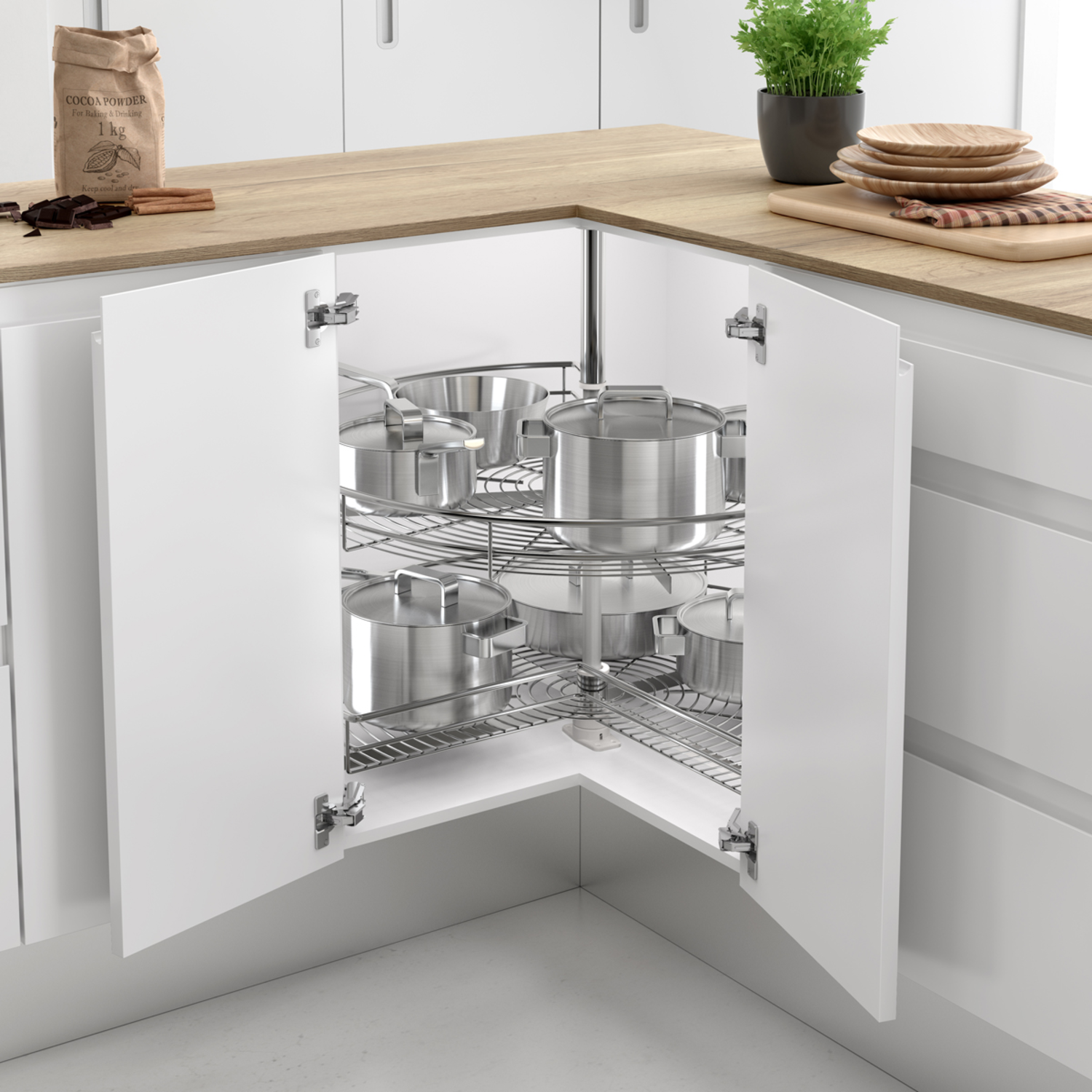 MC Line draaikorf 3/4 d.820mm 270ø chroomh:630-730 h:630-730mm